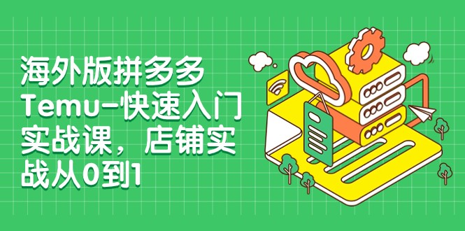 外版拼多多Temu-快速入门实战课，店铺实战从0到1（12节课）