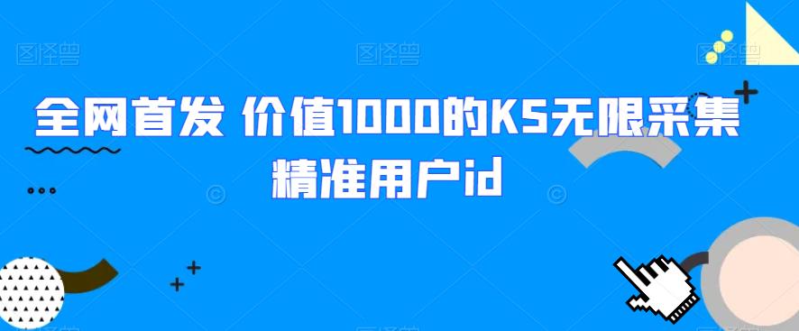 全网首发 价值1000的KS无限采集精准用户id