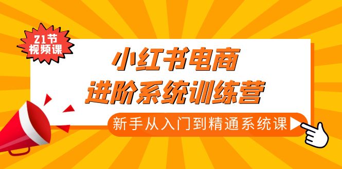 （云创精品）小红书电商进阶系统训练营：新手从入门到精通系统课（21节视频课）