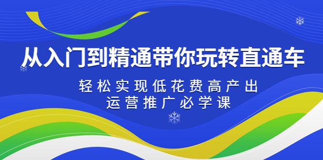 （云创精品）从入门到精通带你玩转直通车：轻松实现低花费高产出，35节运营推广必学课