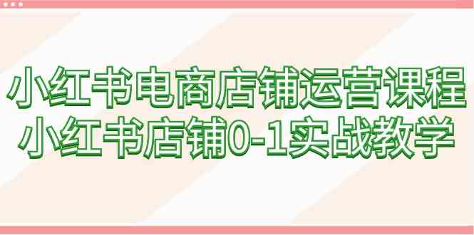 （精品）小红书电商店铺运营课程，小红书店铺0-1实战教学（60节课）