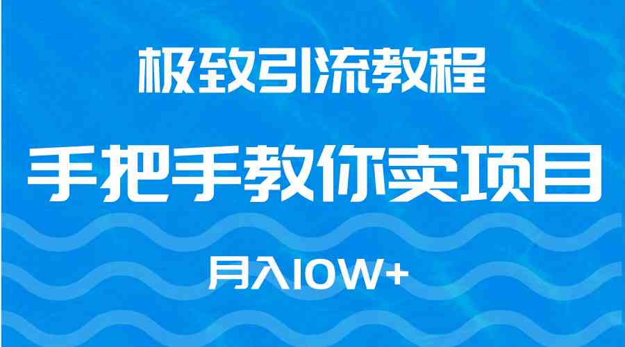 （精品）极致引流教程，手把手教你卖项目，月入10W+