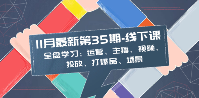 （精品）11月最新-35期-线下课：全盘学习：运营、主播、视频、投放、打爆品、场景