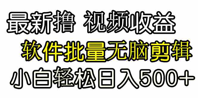 （精品）发视频撸收益，软件无脑批量剪辑，第一天发第二天就有钱