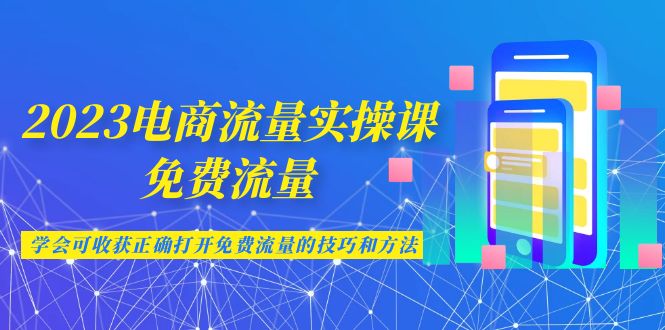 （精品）2023电商流量实操课-免费流量，学会可收获正确打开免费流量的技巧和方法