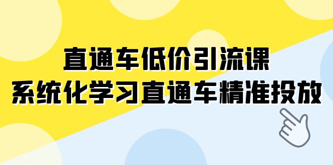 （精品）直通车-低价引流课，系统化学习直通车精准投放（14节课）