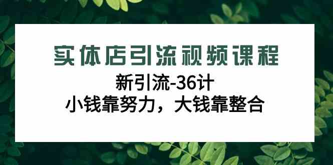 （精品）实体店引流视频课程，新引流-36计，小钱靠努力，大钱靠整合（48节-无水印）