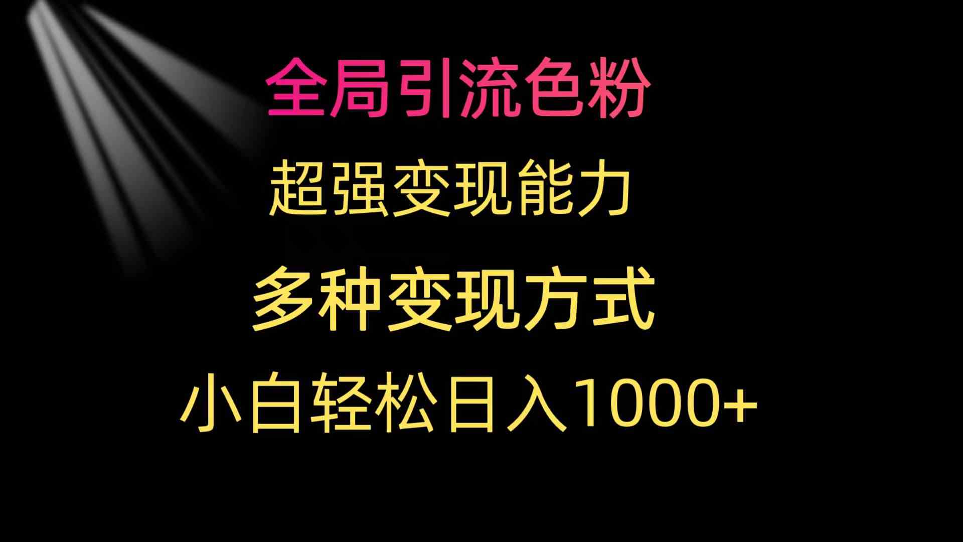 （精品）全局引流色粉 超强变现能力 多种变现方式 小白轻松日入1000+