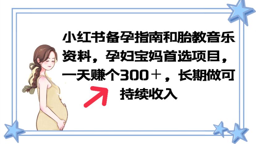 （云创精品）小红书备孕指南和胎教音乐资料 孕妇宝妈首选项目 一天赚个300＋长期可做