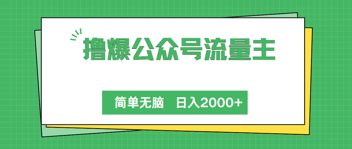 （精品）撸爆公众号流量主，简单无脑，单日变现2000+