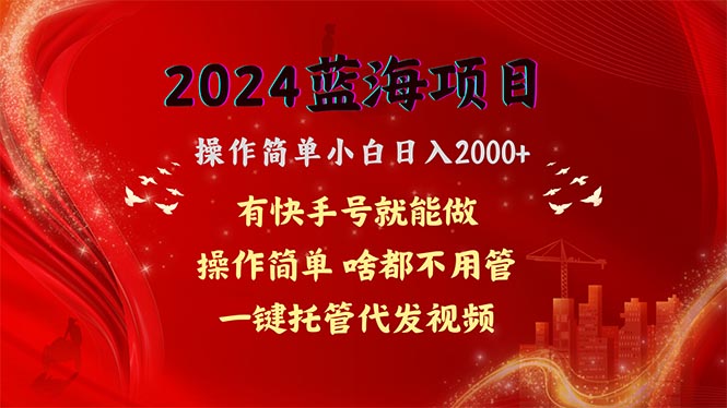 （精品）2024蓝海项目，网盘拉新，操作简单小白日入2000+，一键托管代发视频，…