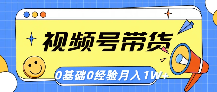 （精品）视频号轻创业带货，零基础，零经验，月入1w+