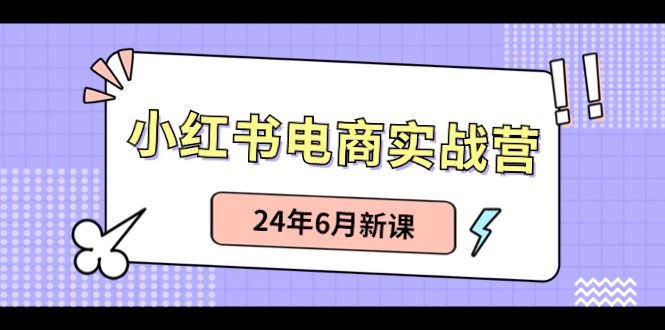 （精品）小红书电商实战营：小红书笔记带货和无人直播，24年6月新课