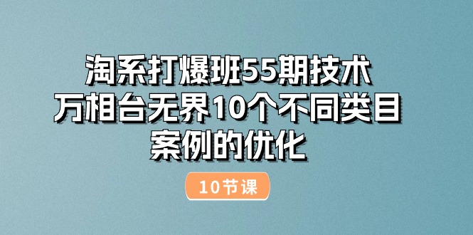 （精品）淘系打爆班55期技术：万相台无界10个不同类目案例的优化（10节）