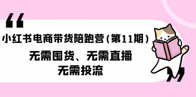 （精品）小红书电商带货陪跑营(第11期)无需囤货、无需直播、无需投流（送往期10套）