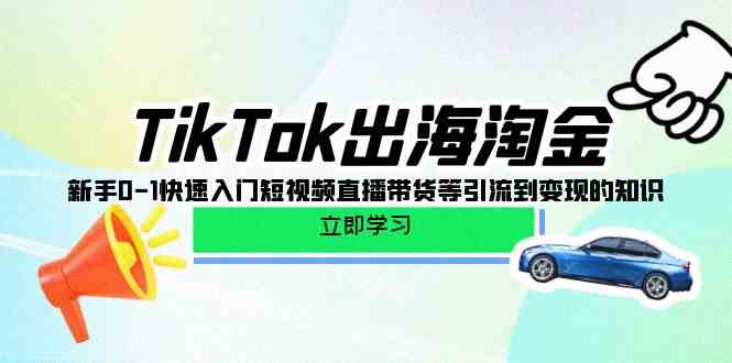 （精品）TikTok-出海淘金，新手0-1快速入门短视频直播带货等引流到变现的知识