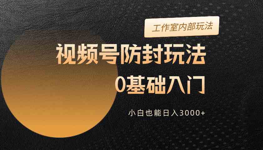 （精品）2024视频号升级防封玩法，零基础入门，小白也能日入3000+