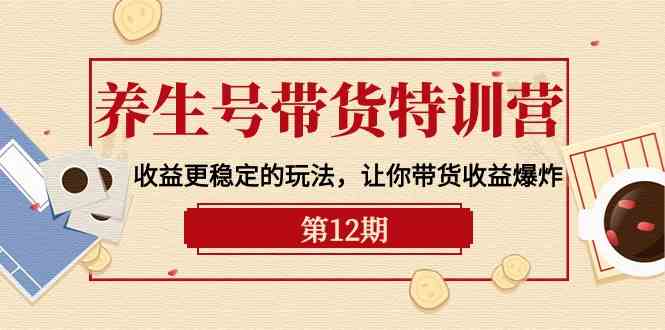 （精品）养生号带货特训营【12期】收益更稳定的玩法，让你带货收益爆炸-9节直播课