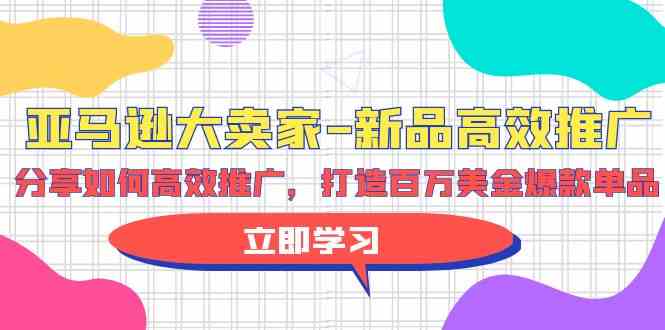 （精品）亚马逊 大卖家-新品高效推广，分享如何高效推广，打造百万美金爆款单品