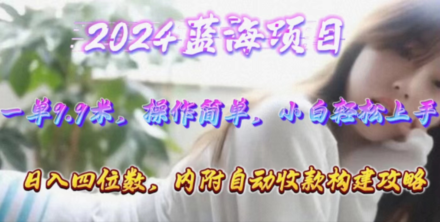 （精品）年轻群体的蓝海市场，1单9.9元，操作简单，小白轻松上手，日入四位数