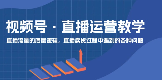 （精品）视频号 直播运营教学：直播流量的底层逻辑，直播卖货过程中遇到的各种问题