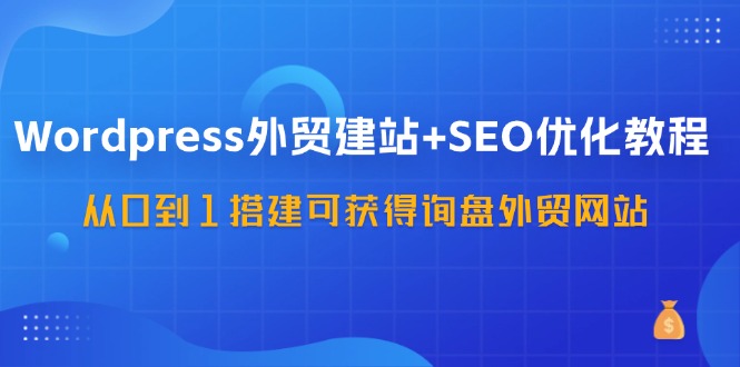 （精品）WordPress-外贸建站+SEO优化教程：从0到1搭建可获得询盘外贸网站-57节课