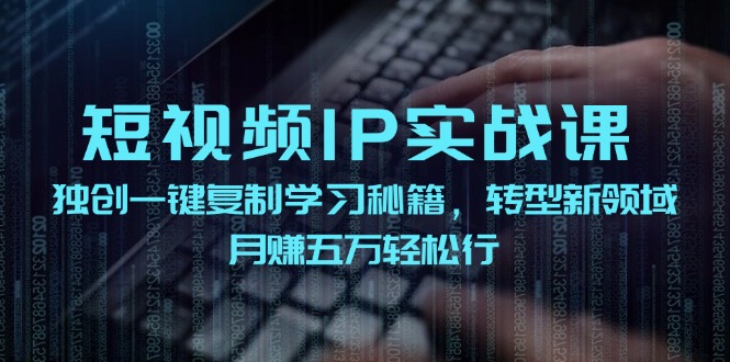 （精品）短视频 IP实战课，独创一键复制学习秘籍，转战新领域，月赚五万轻松行