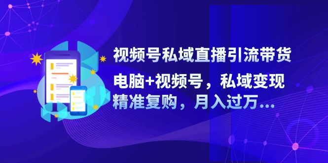 （精品）视频号私域直播引流带货：电脑+视频号，私域变现，精准复购，月入过万…